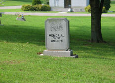 memorial to the unborn in the Garden of Angels